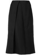 Aalto Inverted Pleat Midi Skirt - Black