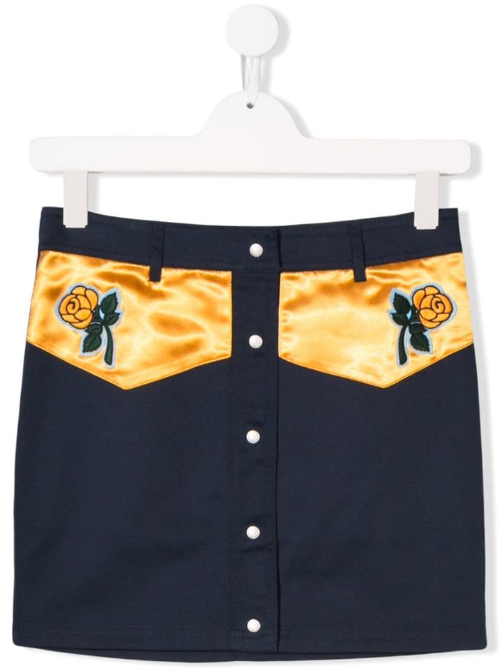 Calvin Klein Kids Teen Western Mini Skirt - Blue