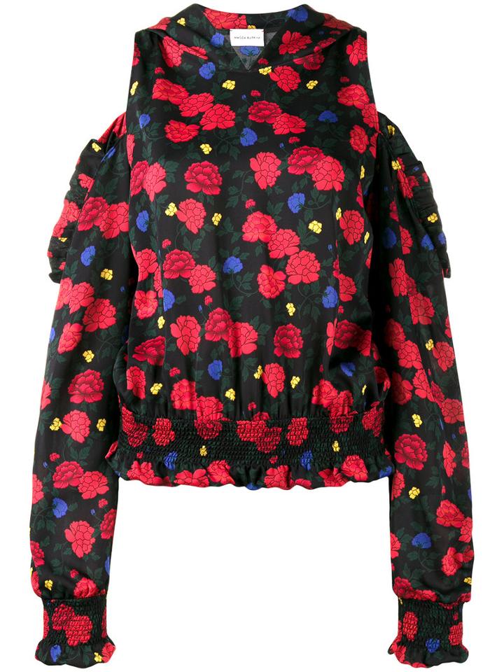 Magda Butrym - Floral Print Shirt - Women - Silk - 34, Women's, Black, Silk