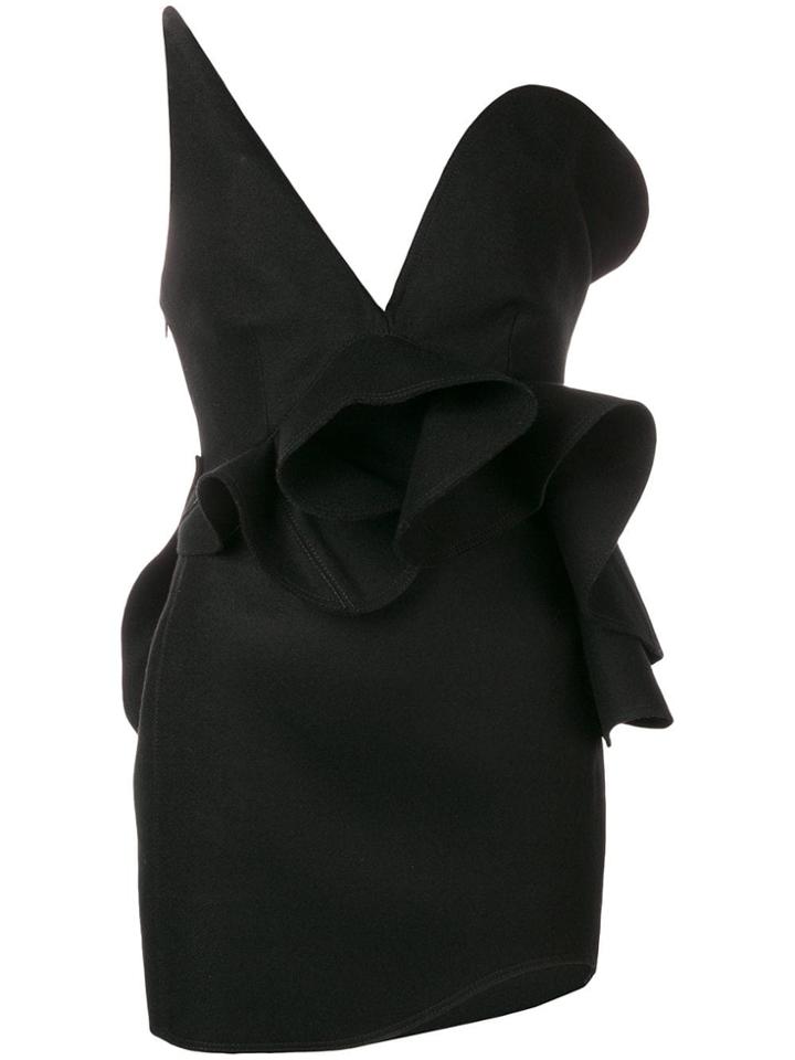 Saint Laurent Off-the-shoulder Asymmetric Dress - Black
