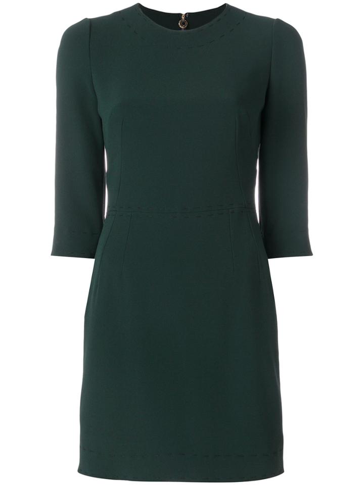 Dolce & Gabbana A-line Stitch Detail Dress - Green
