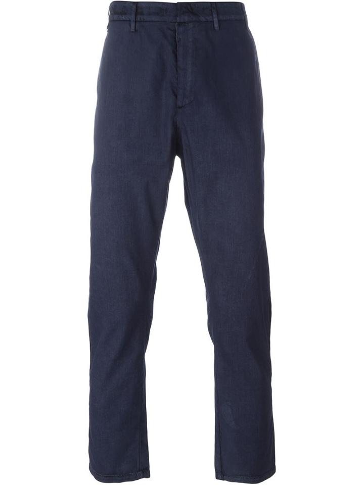 No21 Distressed Chino Trousers, Men's, Size: 46, Blue, Cotton