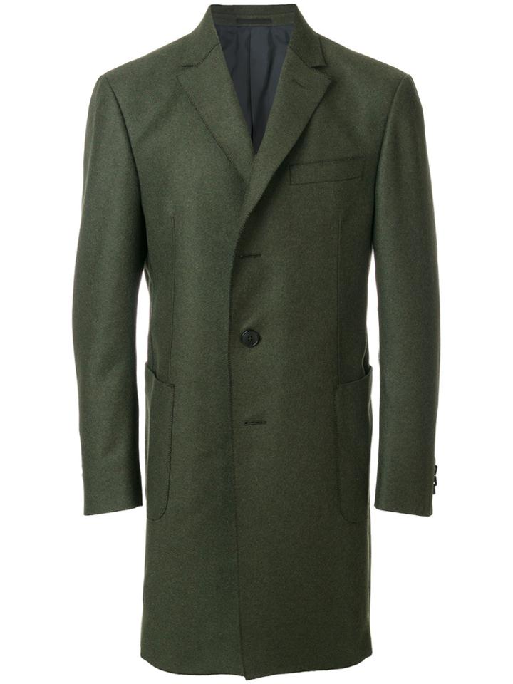 Z Zegna Single Breasted Coat - Green