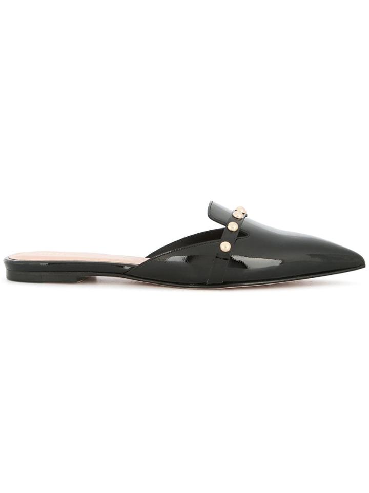 Red Valentino Red(v) Embellished Mules - Black