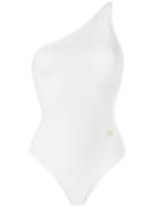 Brigitte One Shoulder Swimsuit, Women's, Size: Medium, White, Polyamide/spandex/elastane