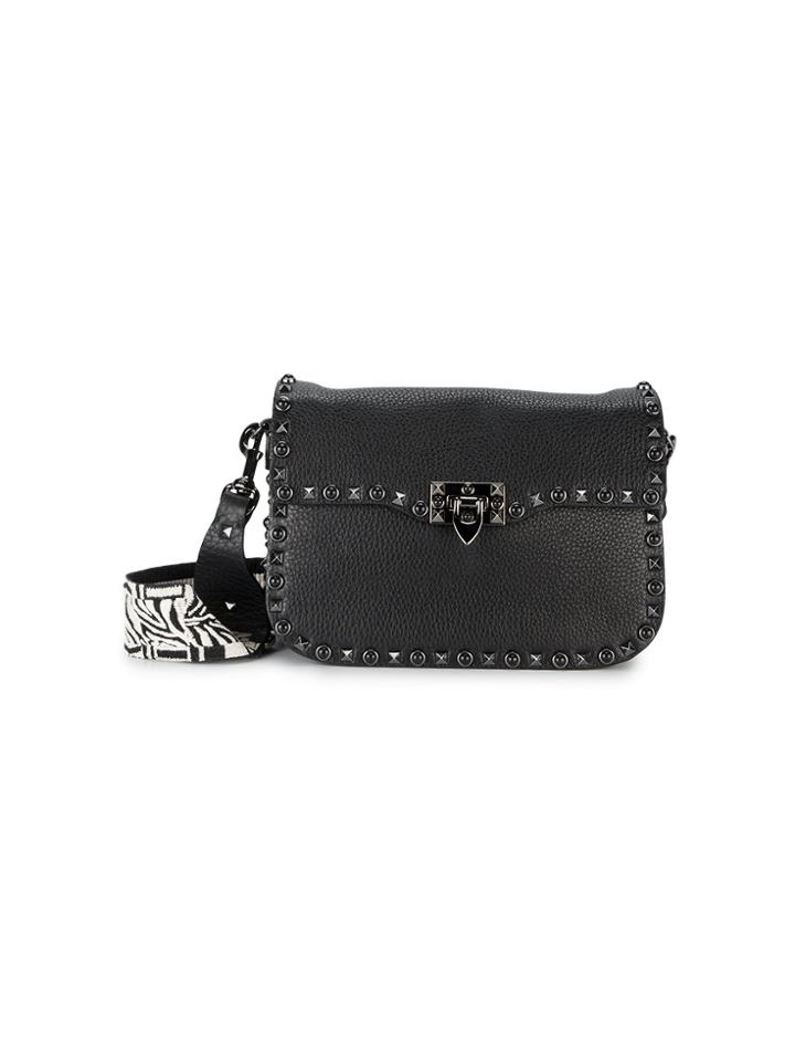 Valentino Valentino Garavani Rockstud Rolling Shoulder Bag - Black