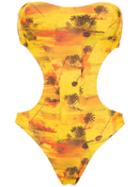 Lygia & Nanny Taylor Off The Shoulder Swimsuit - Yellow