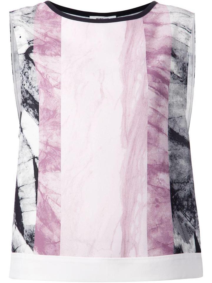 Helmut Lang 'mason' Print Top