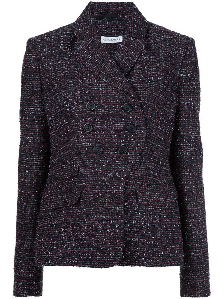 Altuzarra Tweed Blazer, Women's, Size: 8, Black, Polyester/acetate/acrylic/cotton