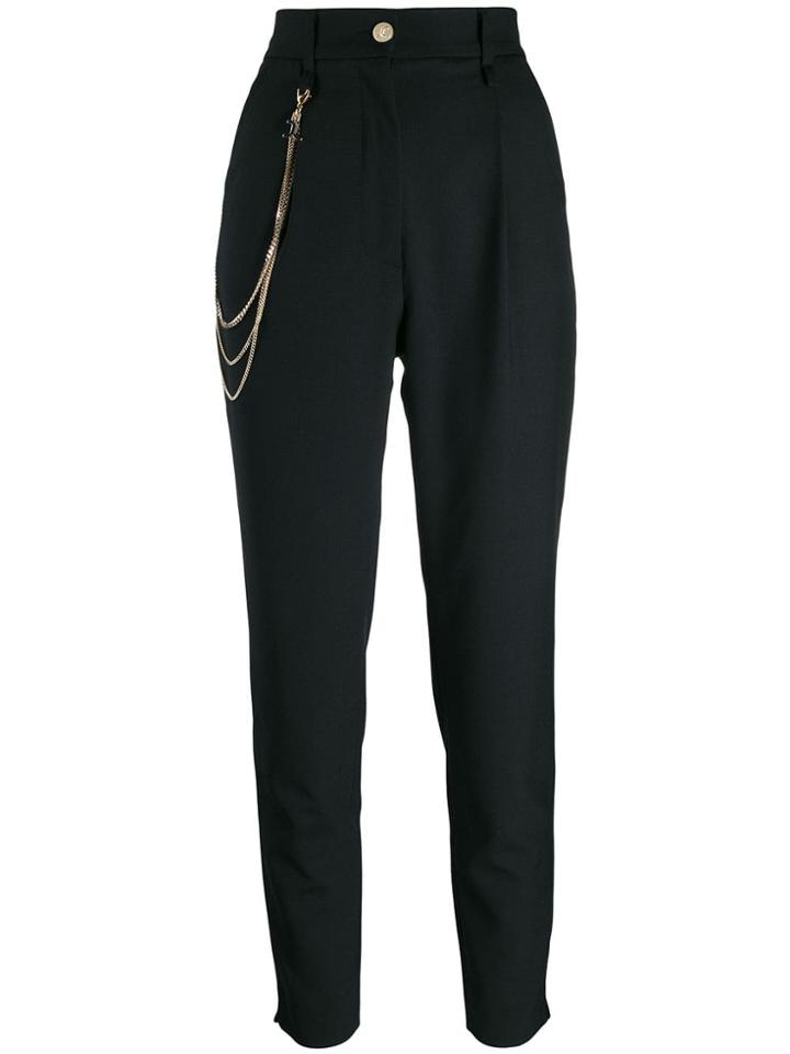 Just Cavalli Cropped Trousers - Black
