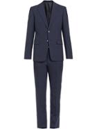Prada Single-breasted Wool Suit - Blue