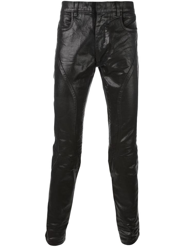Faith Connexion Waxed Running Jeans, Men's, Size: 32, Black, Cotton/spandex/elastane