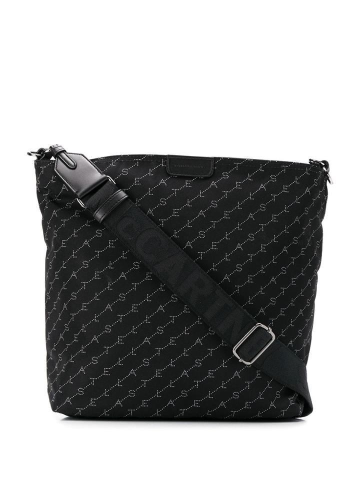 Stella Mccartney Monogram-print Shoulder Bag - Black