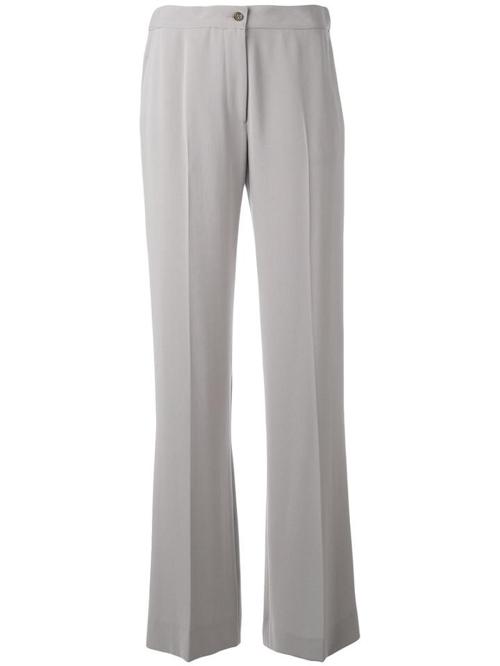 Alberto Biani - Wide Leg Trousers - Women - Polyester/acetate/triacetate/viscose - 46, Women's, Grey, Polyester/acetate/triacetate/viscose