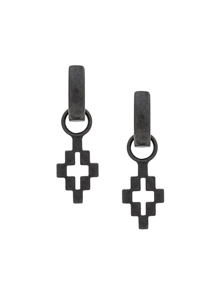 Marcelo Burlon County Of Milan Logo Drop Earrings - Black