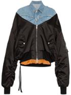 Unravel Project Denim Panelled Bomber Jacket - Unavailable