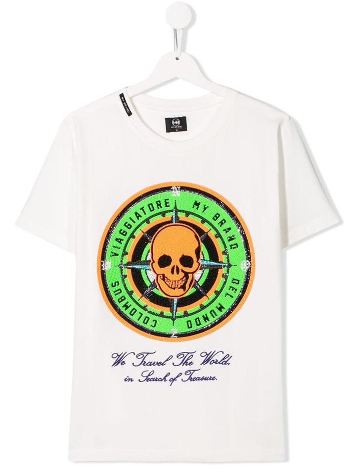 My Brand Kids Printed Crew Neck T-shirt - White