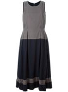 Comme Des Garçons Pre-owned Two-tone Pleated Dress - Grey