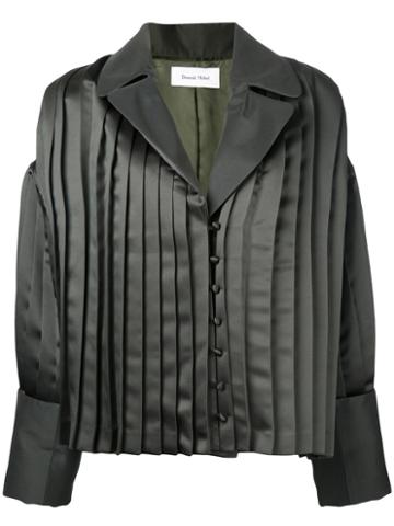 Donnah Mabel - Pleated Trim Jacket - Women - Polyester - 0, Women's, Green, Polyester