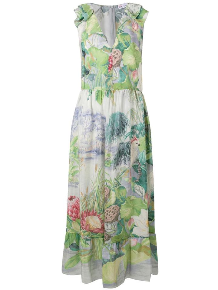 Red Valentino Red Valentino Floral Print Maxi Dress - Green