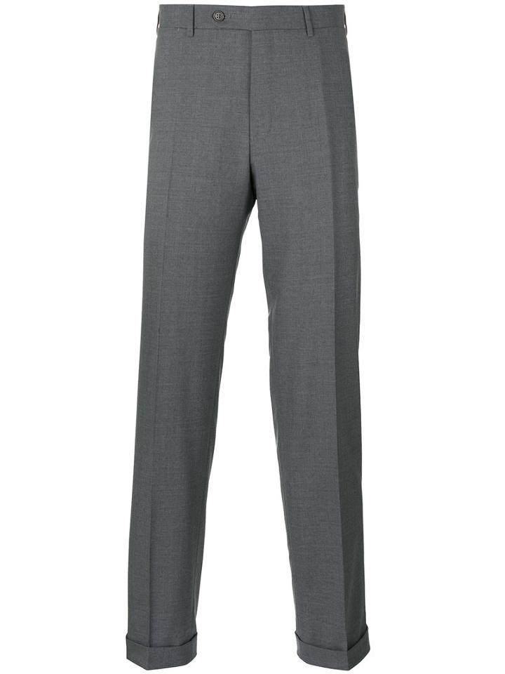 Canali - Straight Trousers - Men - Wool - 56, Grey, Wool