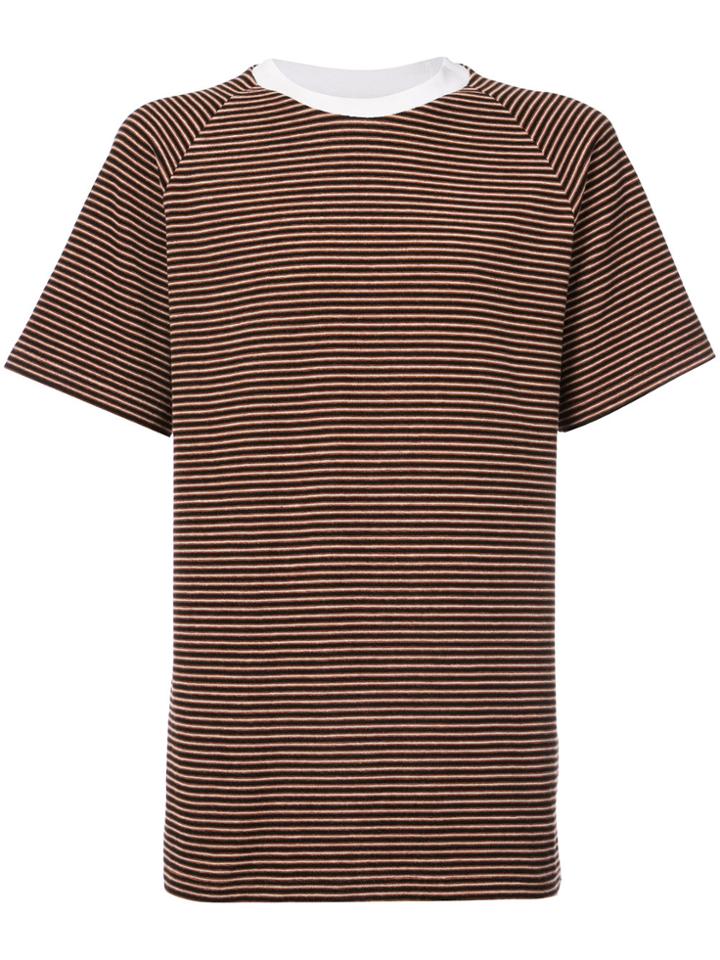 Maison Margiela Striped Oversized T-shirt - Black