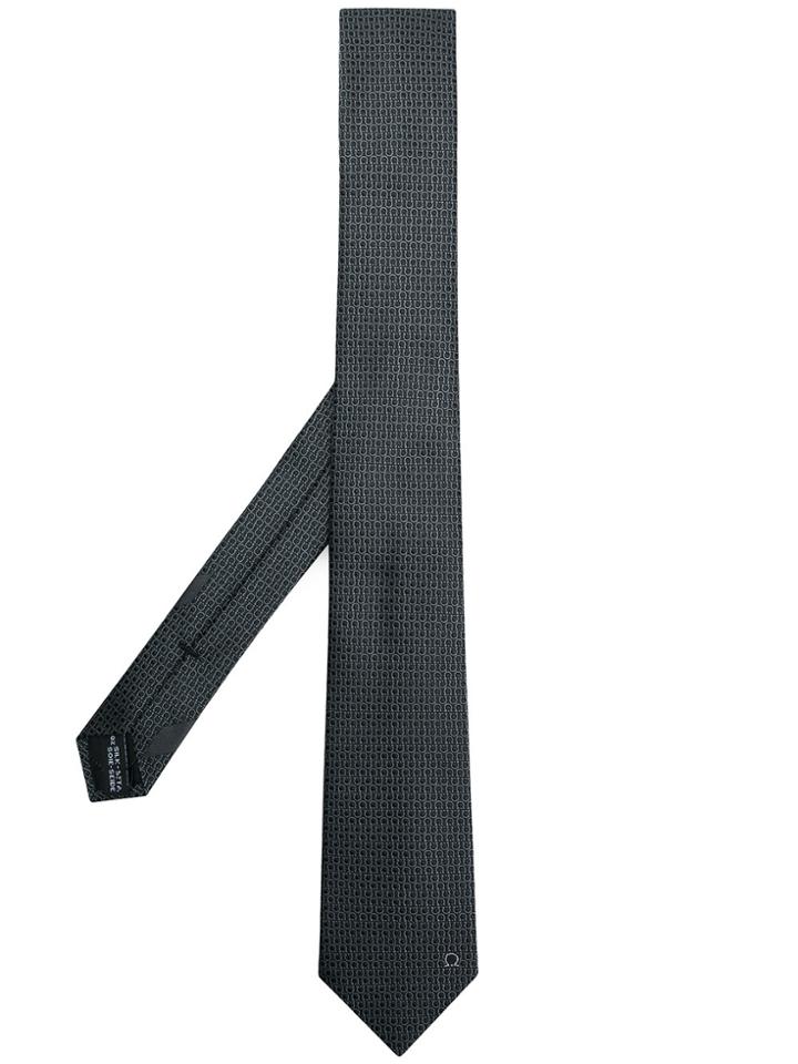 Salvatore Ferragamo Double Gancio Tie - Black