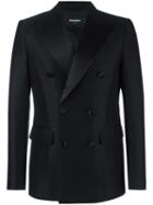 Dsquared2 Napoli Tuxedo Jacket, Men's, Size: 48, Black, Wool/silk/polyester/cotton