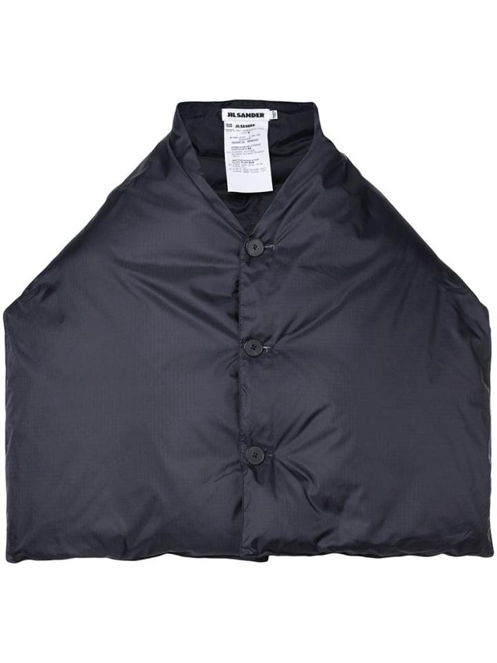 Jil Sander Padded Cape Jacket - Blue