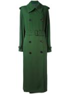 Acne Studios Longline Trench Coat, Women's, Size: 38, Green, Triacetate/viscose