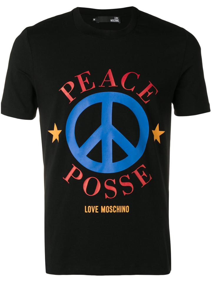 Love Moschino Peace Posse T-shirt - Black