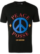 Love Moschino Peace Posse T-shirt - Black