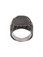 Nove25 Flat Signet Ring - Silver