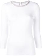 Peserico Embellished Collar Sweater - White