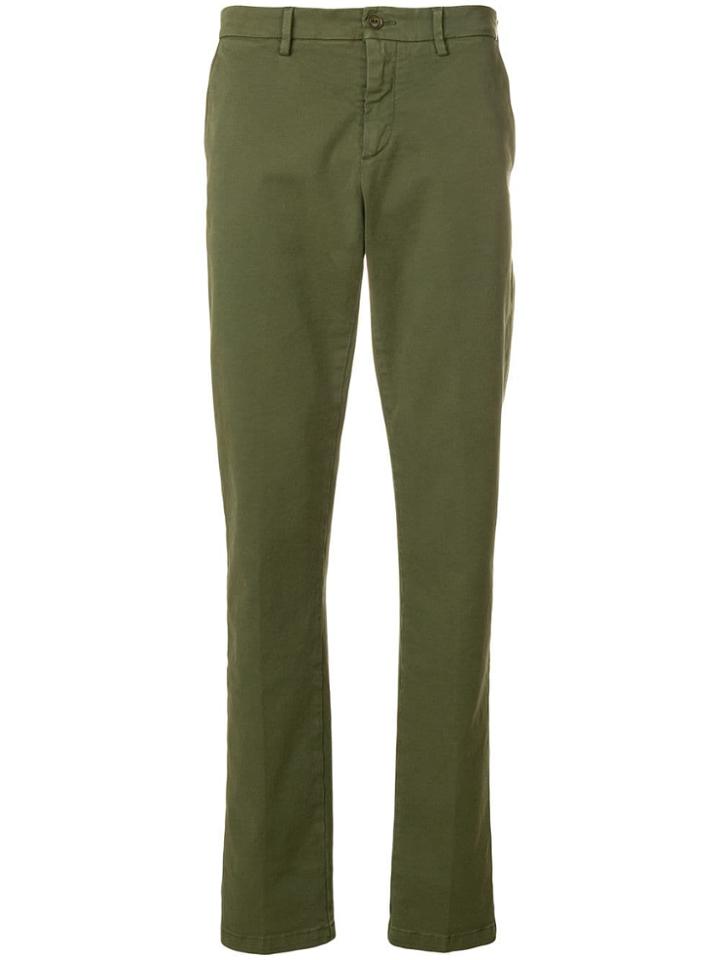Mp Massimo Piombo Slim Fit Chinos - Green
