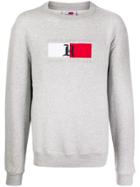 Tommy Hilfiger Logo Flag Embroidered Sweatshirt - Grey
