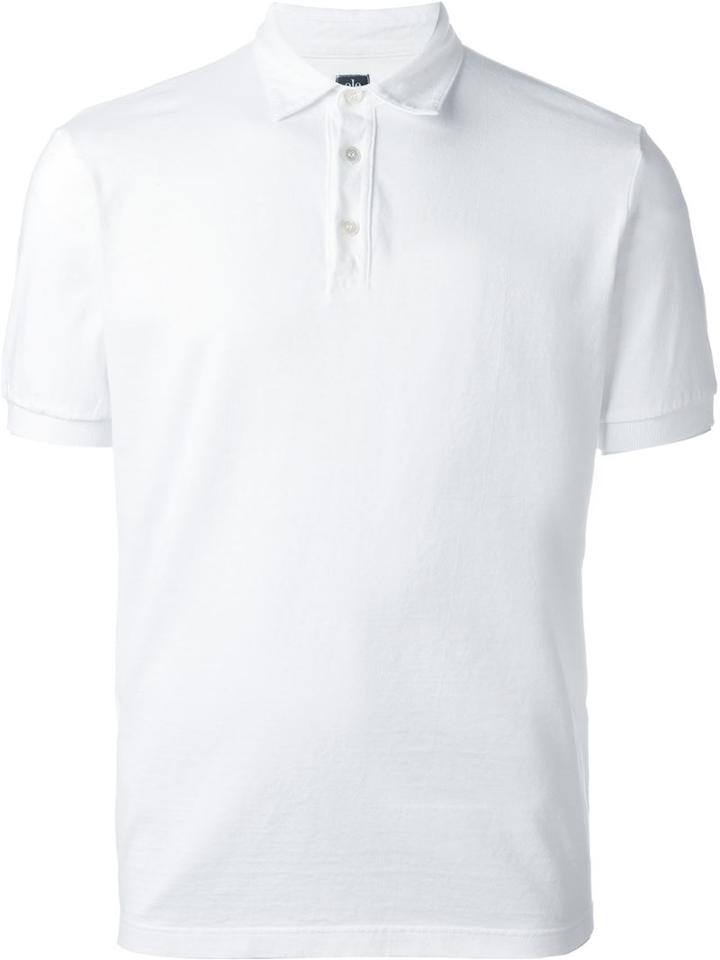 Eleventy Classic Polo Shirt, Men's, Size: Large, White, Cotton