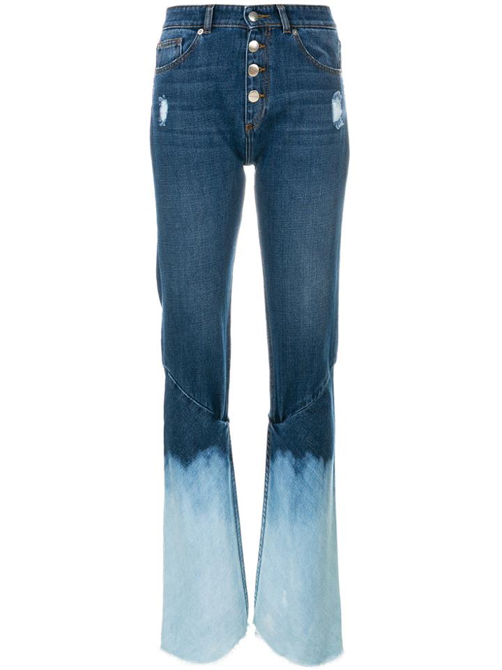 Each X Other Button Bleached Jeans - Blue