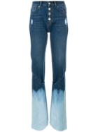 Each X Other Button Bleached Jeans - Blue