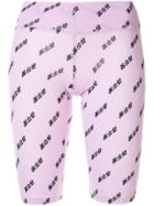 Ground Zero Full Print Sporty Tight Shorts - Pink