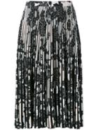 Christian Wijnants - Floral-print Pleated Skirt - Women - Polyester/viscose - Xs, White, Polyester/viscose