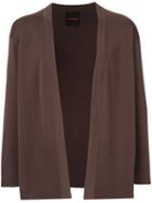 Caban Open Front Cardigan - Brown