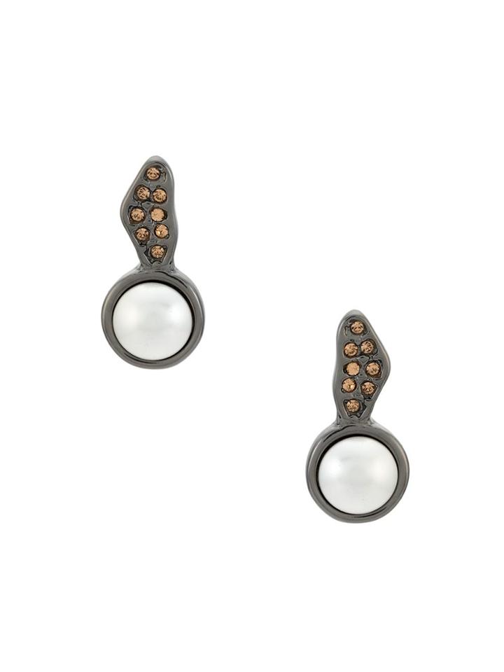 Camila Klein Chaton Small Earrings - Black