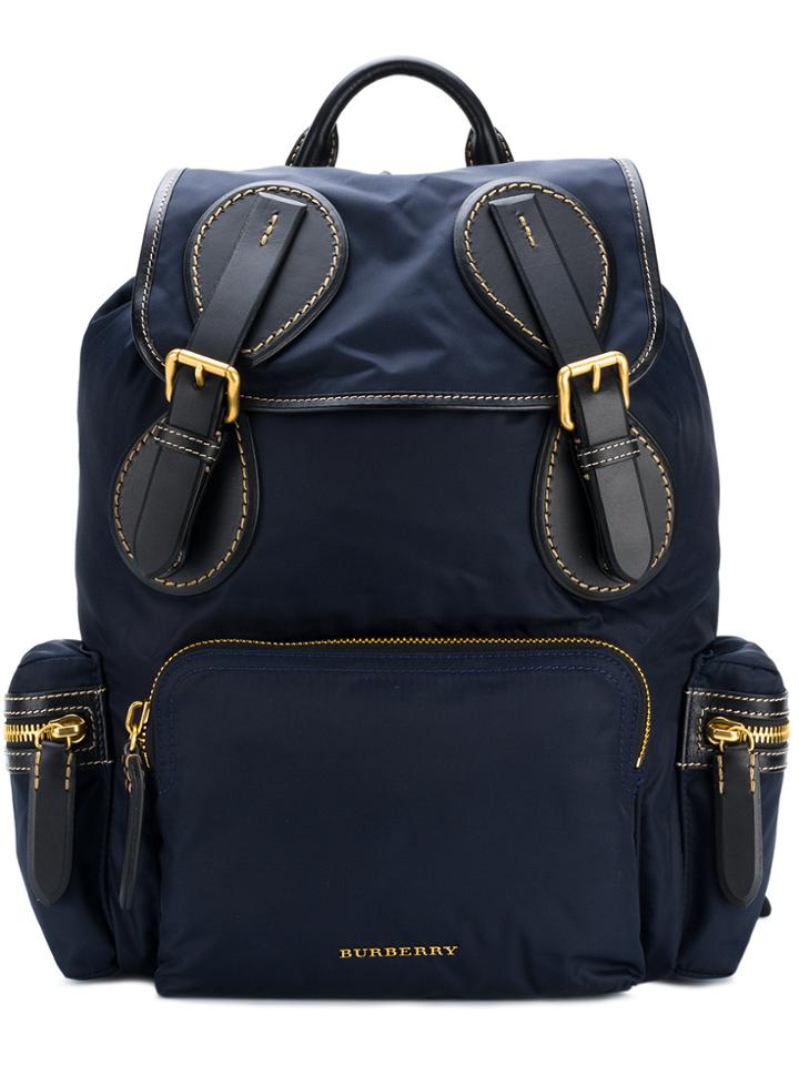 Burberry Buckled Backpack - Blue