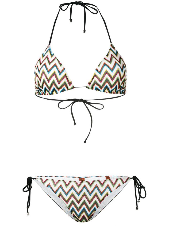 Missoni - Zig Zag Bikini - Women - Nylon/polyester/spandex/elastane/viscose - 44, Black, Nylon/polyester/spandex/elastane/viscose