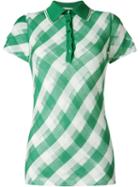 Stella Mccartney Transparent Checks Polo Shirt, Women's, Size: 42, Green, Cotton/polyamide