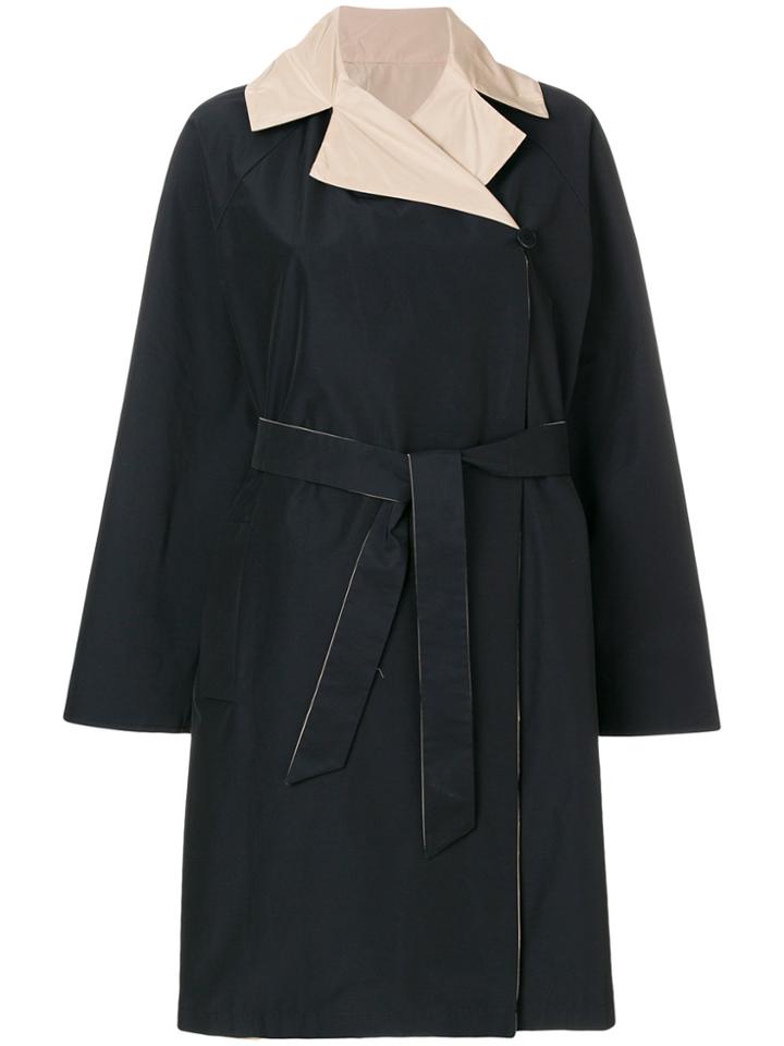 Max Mara Moldava Reversible Belted Coat - Blue