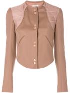 Nina Ricci Panelled Button Up Jacket - Nude & Neutrals