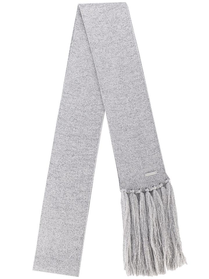 Dsquared2 - Metallic (grey) Knitted Scarf - Women - Cotton/polyester/viscose - One Size, Cotton/polyester/viscose