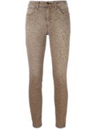 Current/elliott Leopard Print Skinny Jeans, Women's, Size: 27, Nude/neutrals, Cotton/polyester/spandex/elastane
